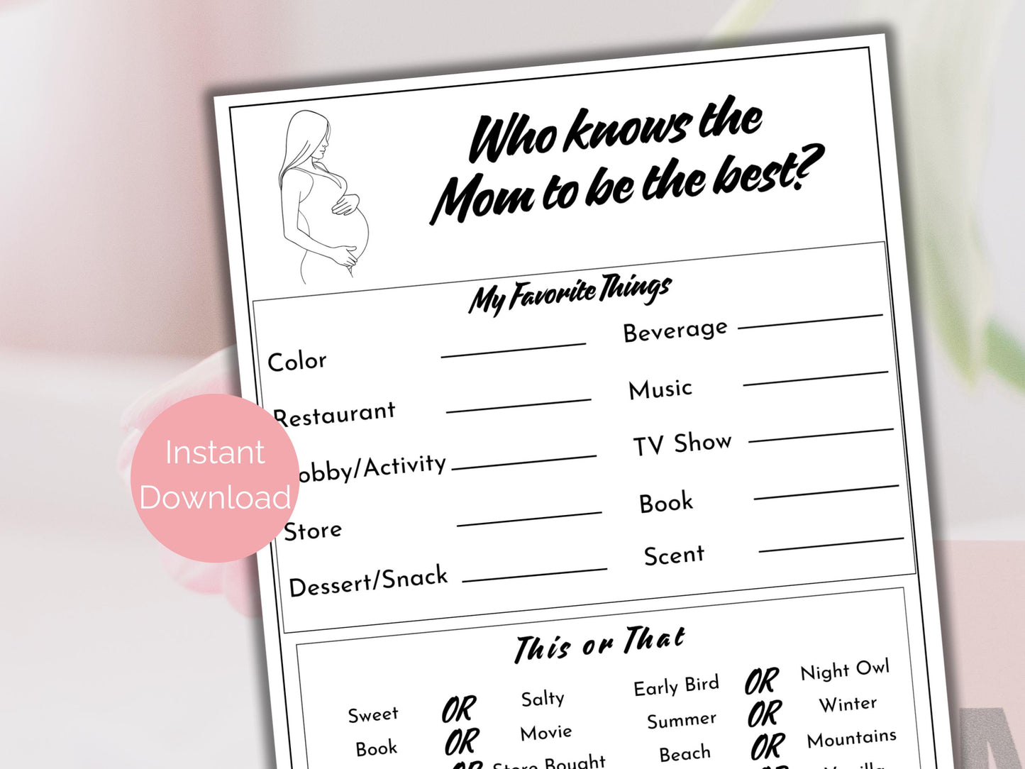 Who Knows The Mom To Be Best Game