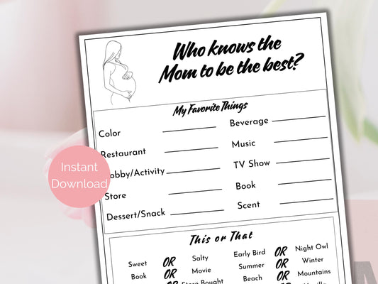 Who Knows The Mom To Be Best Game