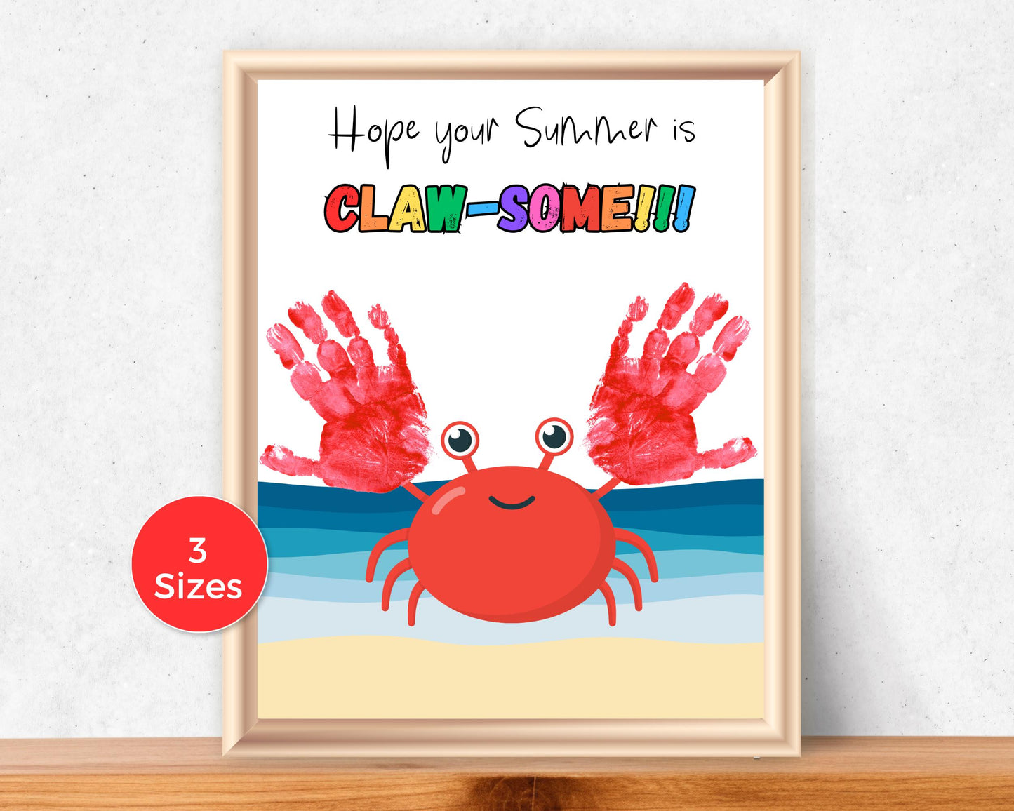 Summer Crab Handprint Art