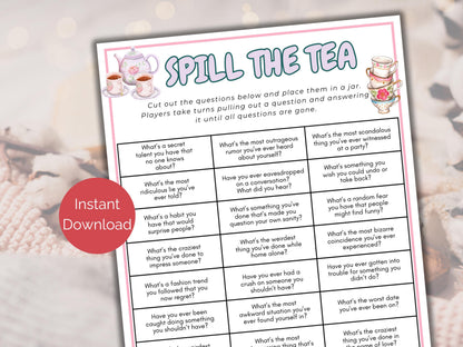 Spill The Tea Game