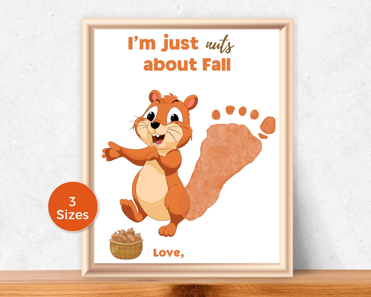 Squirrel Fall Footprint Art