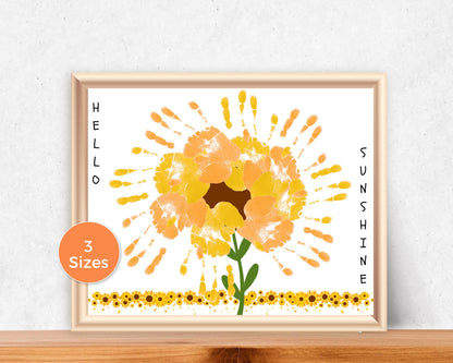 Sunflower Fall Handprint Art