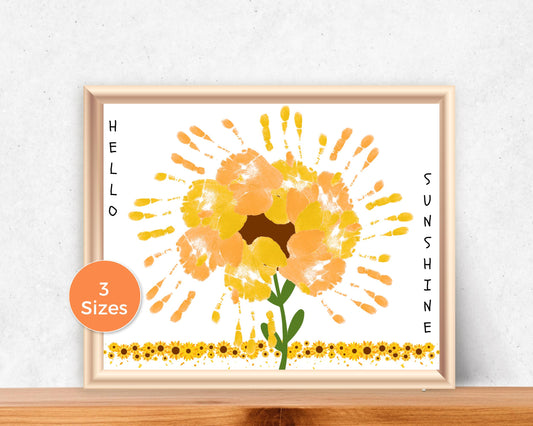Sunflower Fall Handprint Art