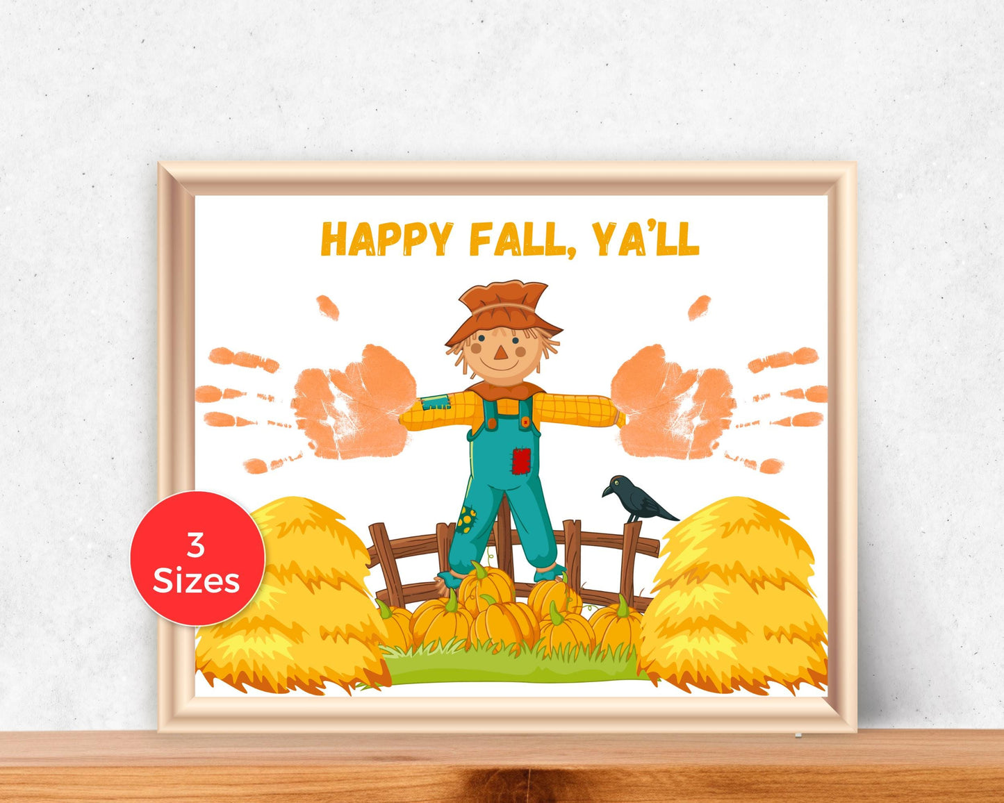 Fall Scarecrow Handprint Art