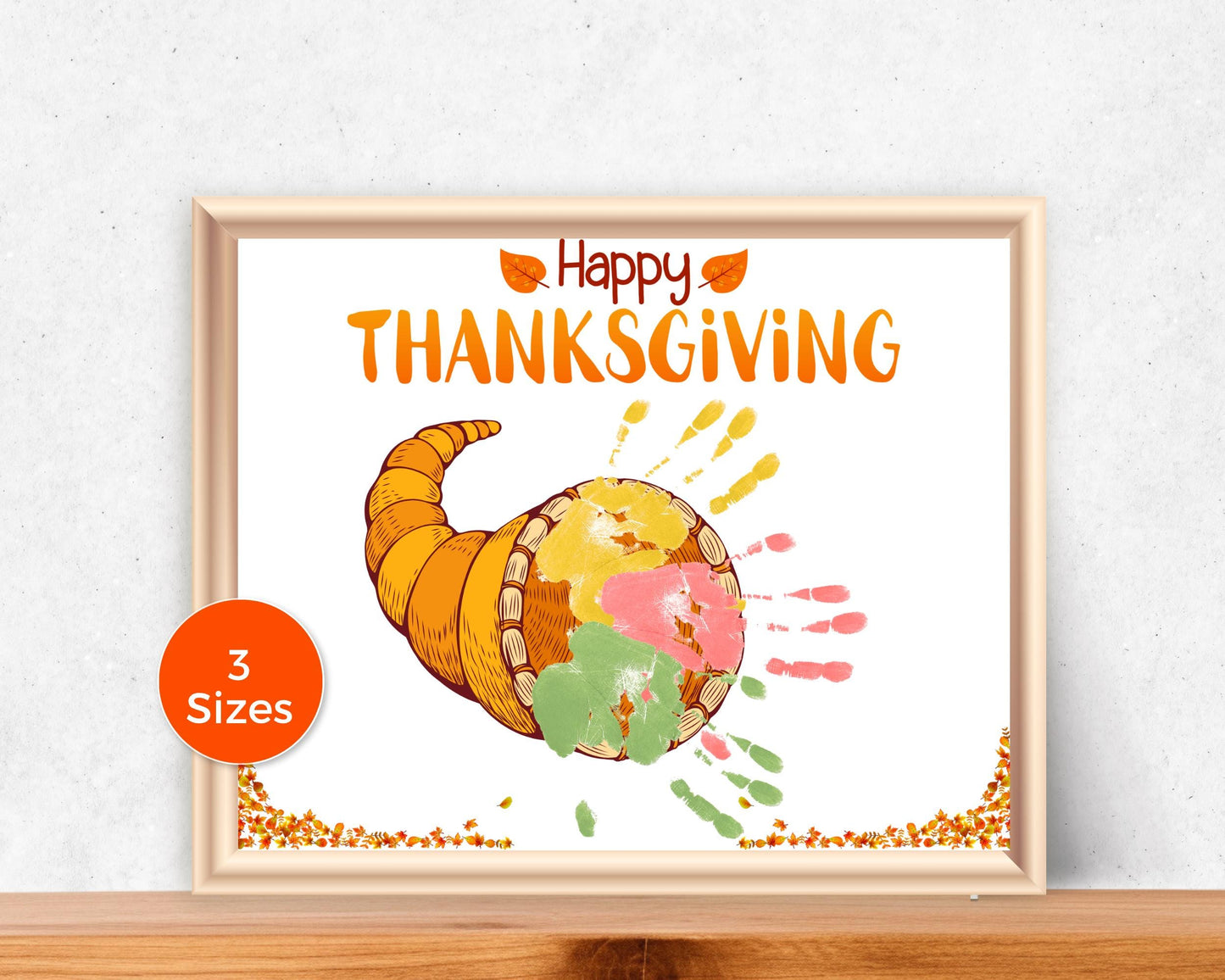 Cornucopia Thanksgiving Handprint Art