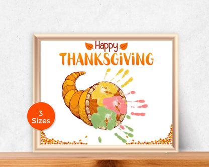 Cornucopia Thanksgiving Handprint Art