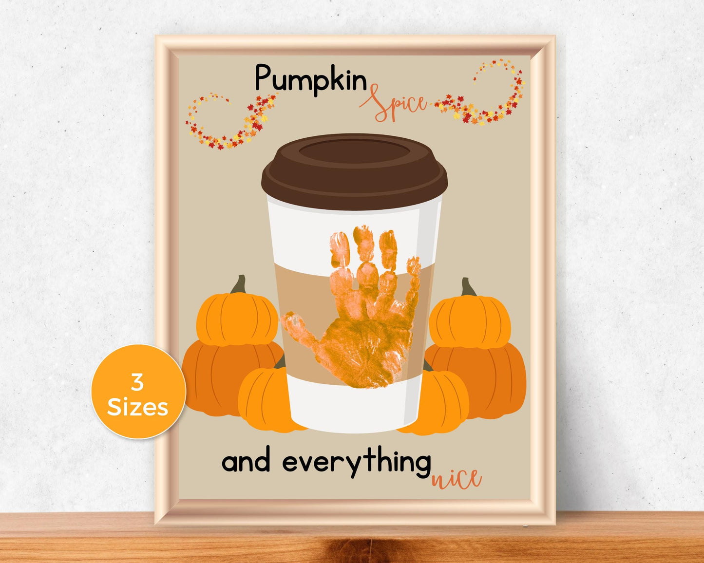 Pumpkin Spice Fall Handprint Art