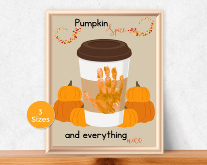 Pumpkin Spice Fall Handprint Art