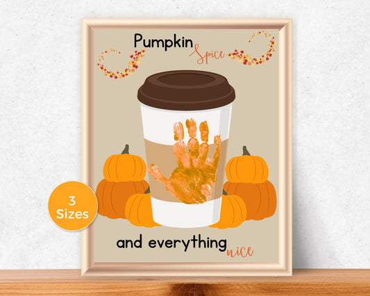 Pumpkin Spice Fall Handprint Art