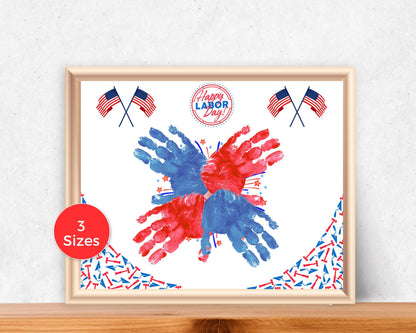 Happy Labor day Handprint Art