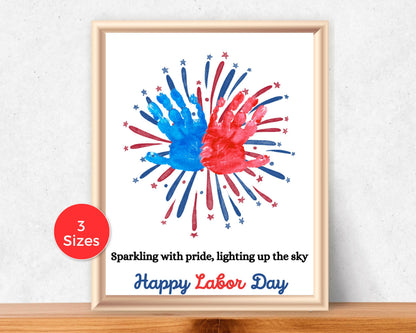 Labor day Firework Handprint Art