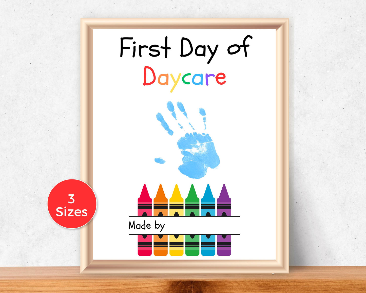 First Day of Daycare Handprint Art