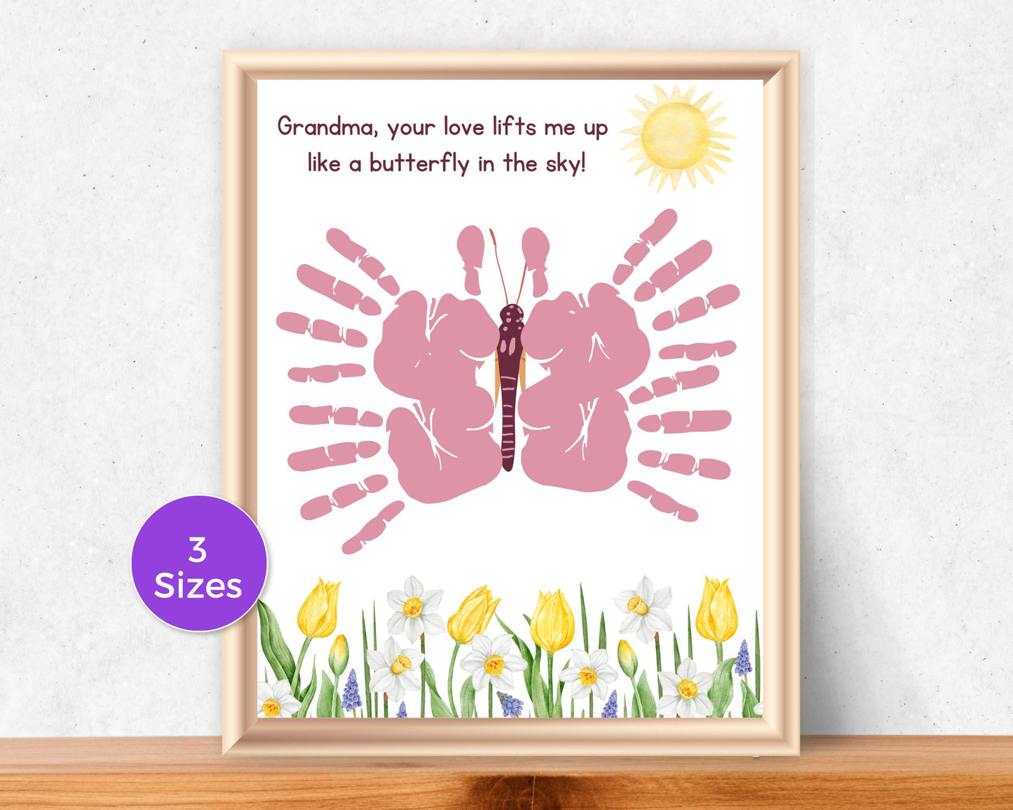 Butterfly Grandma Handprint Art