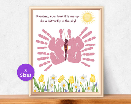 Butterfly Grandma Handprint Art