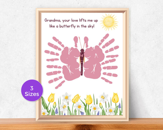 Butterfly Grandma Handprint Art