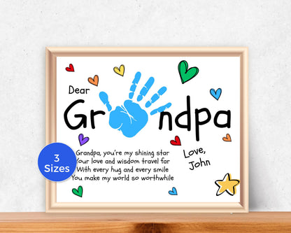 Dear Grandpa Handprint Art