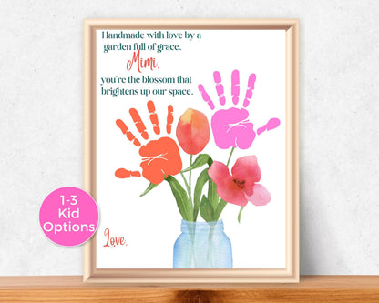 Mimi Flower Handprint Art Poem