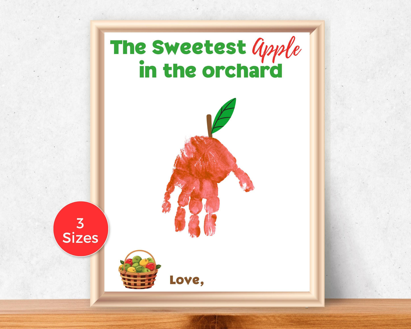 Apple Fall Handprint Art