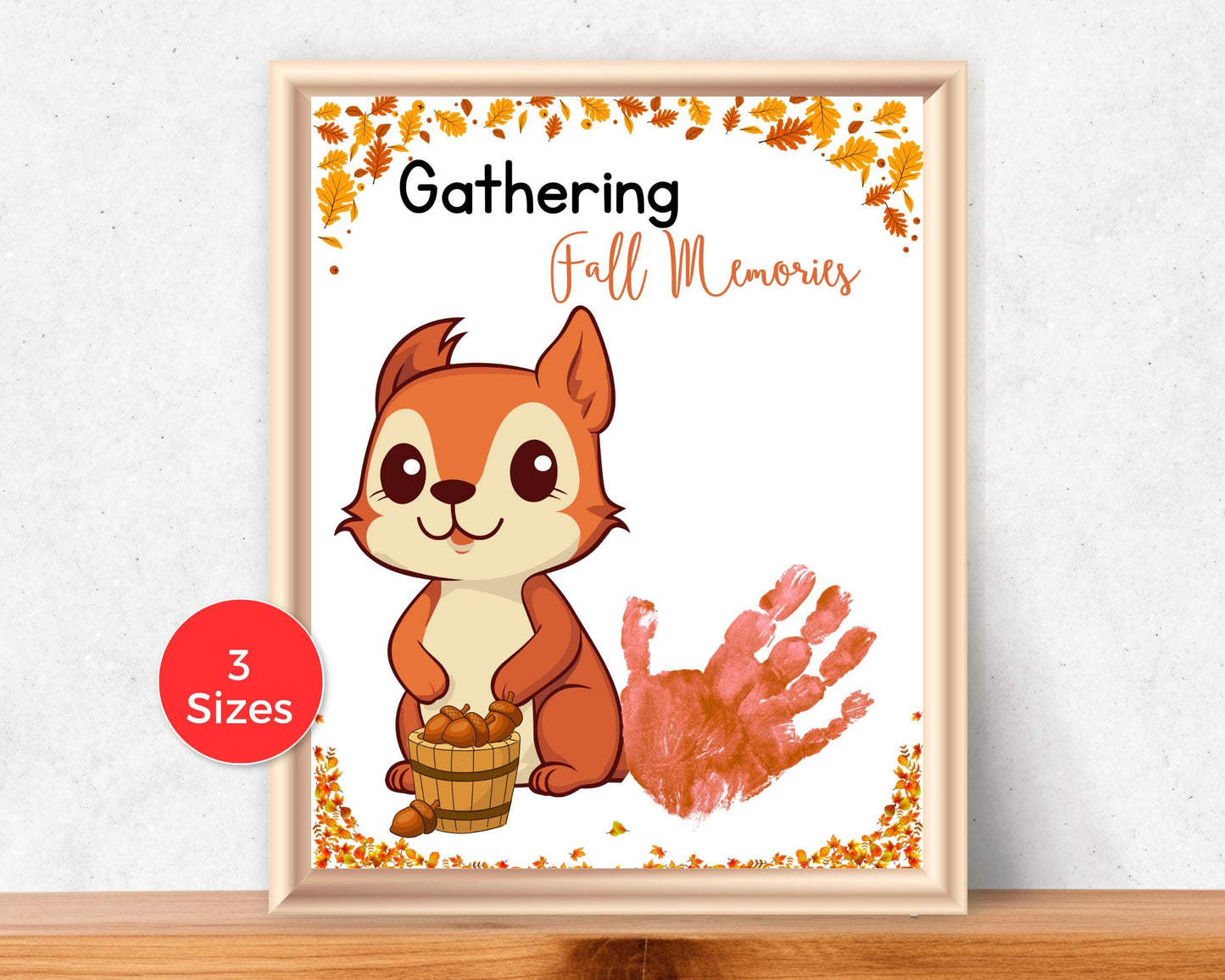 Squirrel Fall Handprint Art