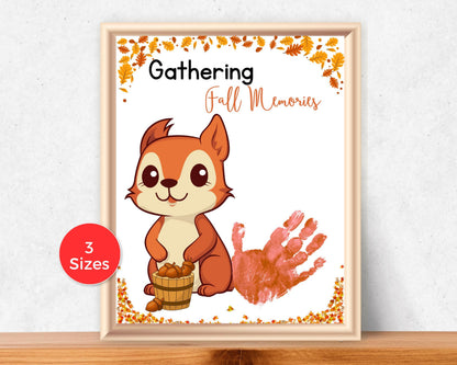 Squirrel Fall Handprint Art