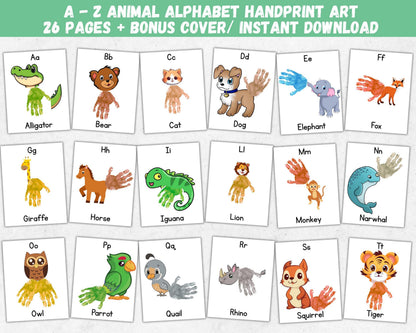 Alphabet Handprint Art Bundle