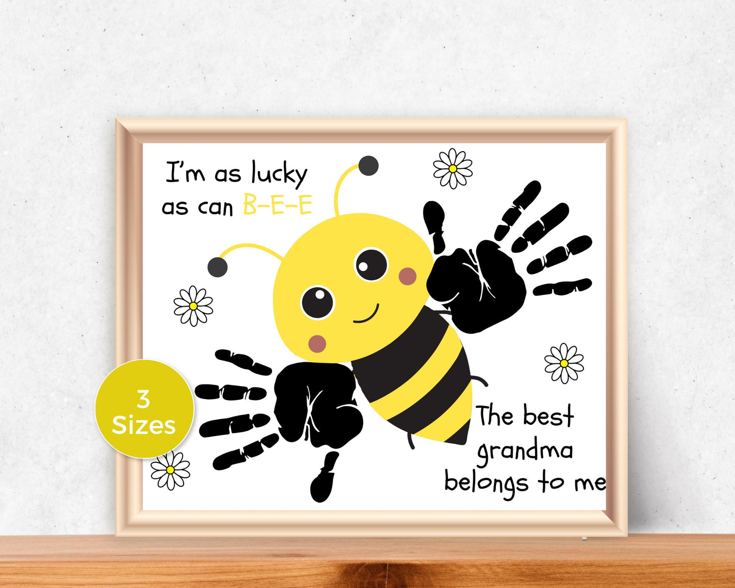 Bee Grandma Handprint Art
