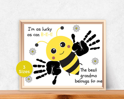 Bee Grandma Handprint Art