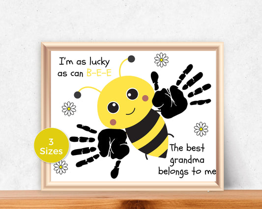 Bee Grandma Handprint Art