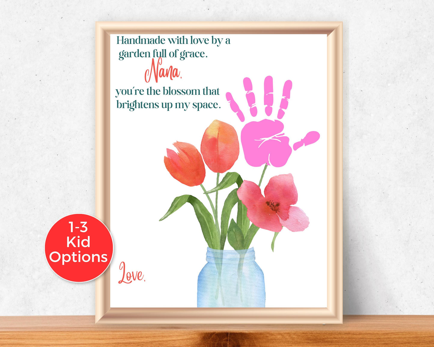 Nana Flower Handprint Art Poem