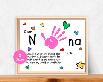 Dear Nana Handprint Art