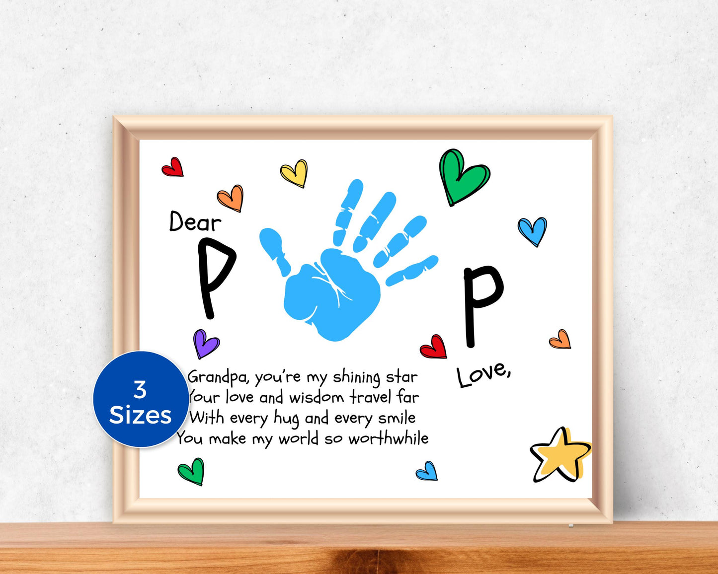 Dear Pop Handprint Art
