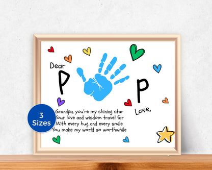 Dear Pop Handprint Art
