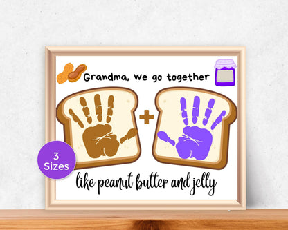 Grandma Peanut Butter and Jelly Handprint Art