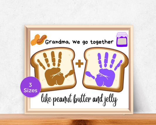 Grandma Peanut Butter and Jelly Handprint Art