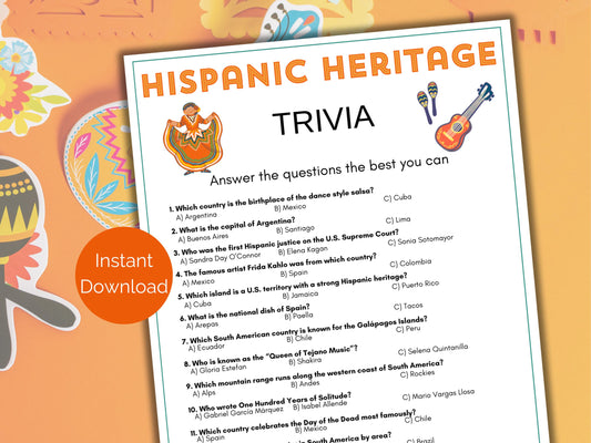 Hispanic Heritage Trivia Game