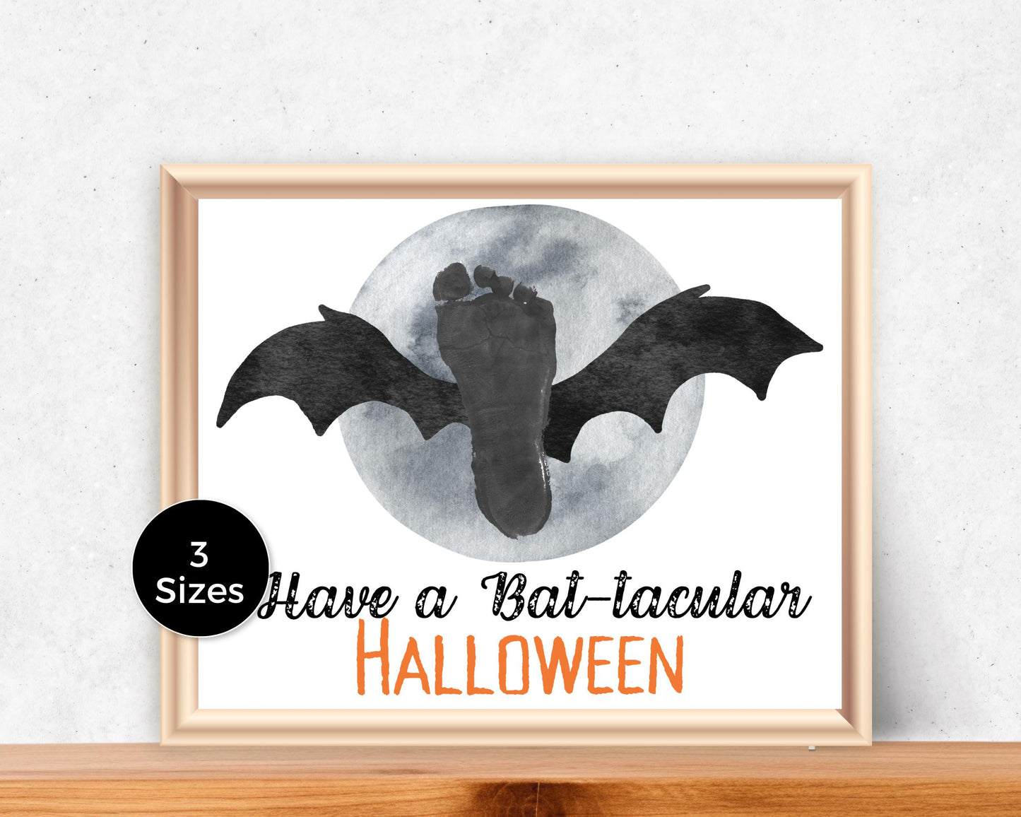 Bat Halloween Footprint Art