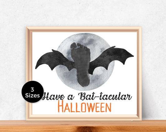 Bat Halloween Footprint Art