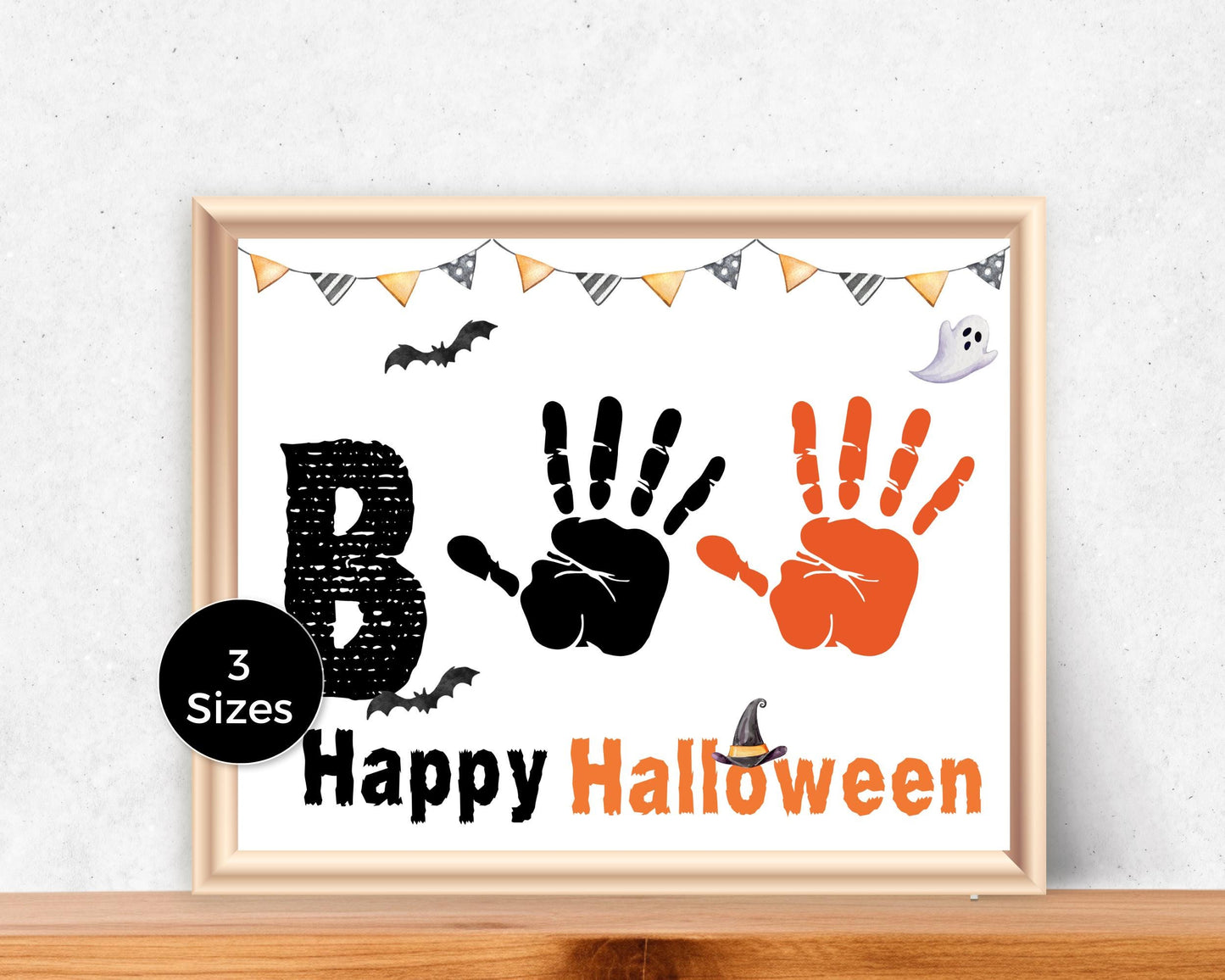 Boo Halloween Handprint Art