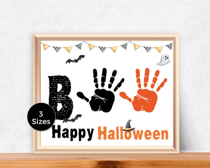 Boo Halloween Handprint Art