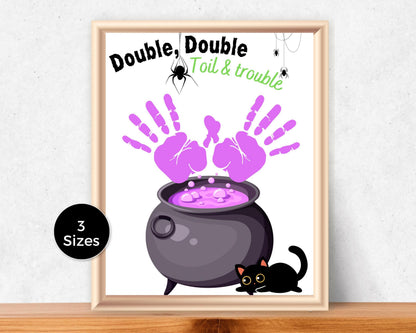 Cauldron Halloween Handprint Art