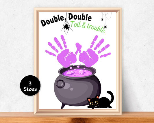 Cauldron Halloween Handprint Art