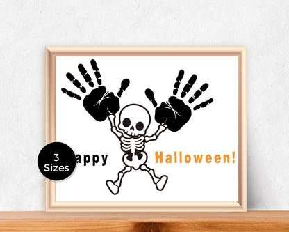 Skeleton Halloween Handprint Art