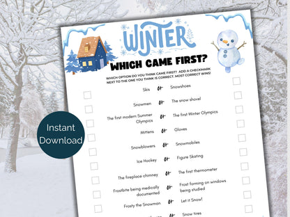 Winter Which Came First Game