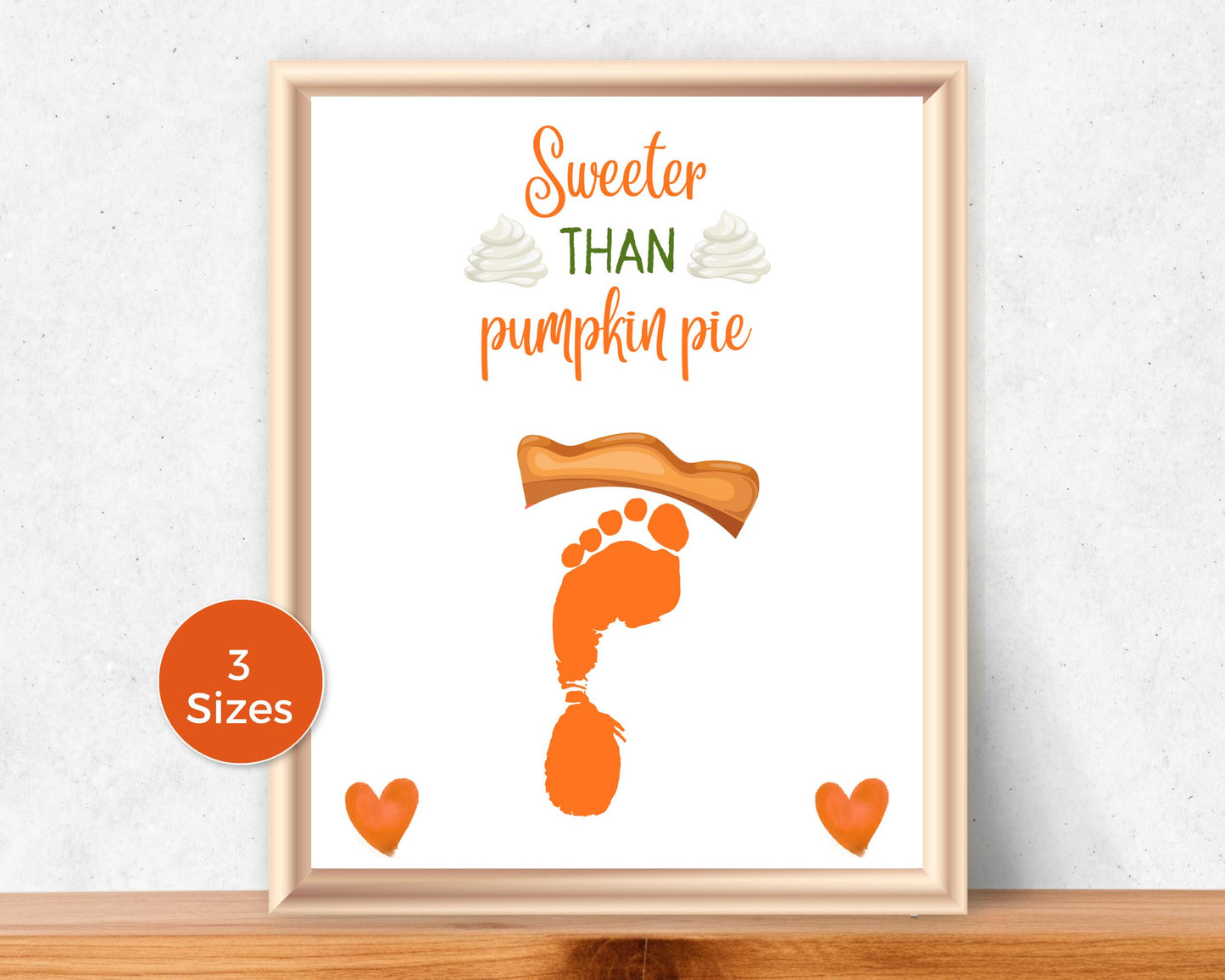 Pumpkin Pie Footprint Craft