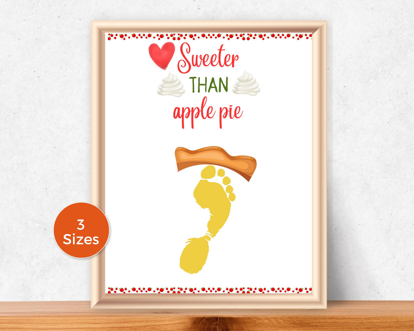 Apple Pie Footprint Art