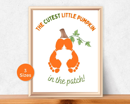 Pumpkin Footprint Art