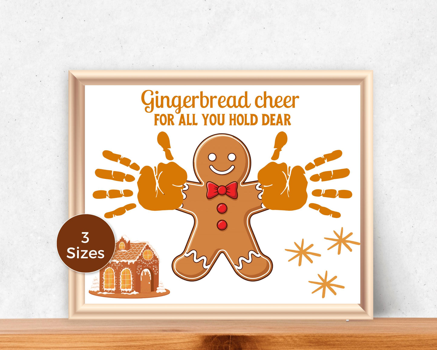Gingerbread Man Handprint Art
