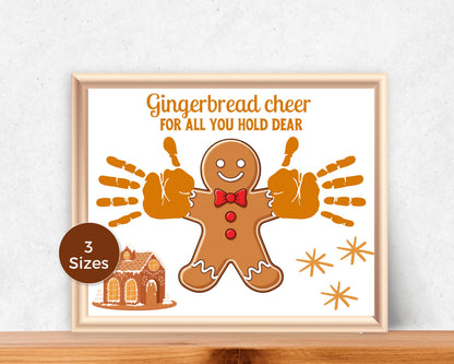 Gingerbread Man Handprint Art