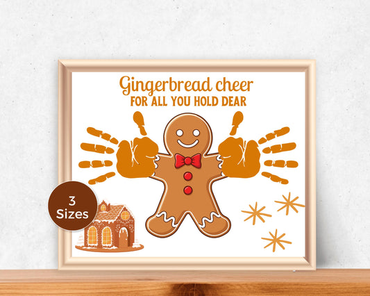 Gingerbread Man Handprint Art