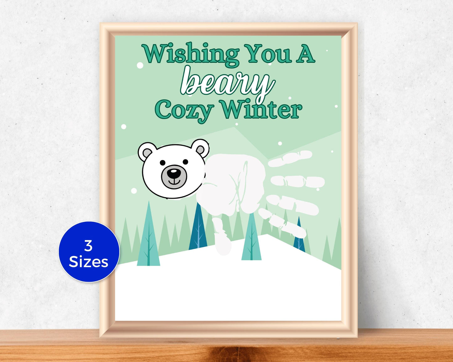 Polar Bear Handprint Art